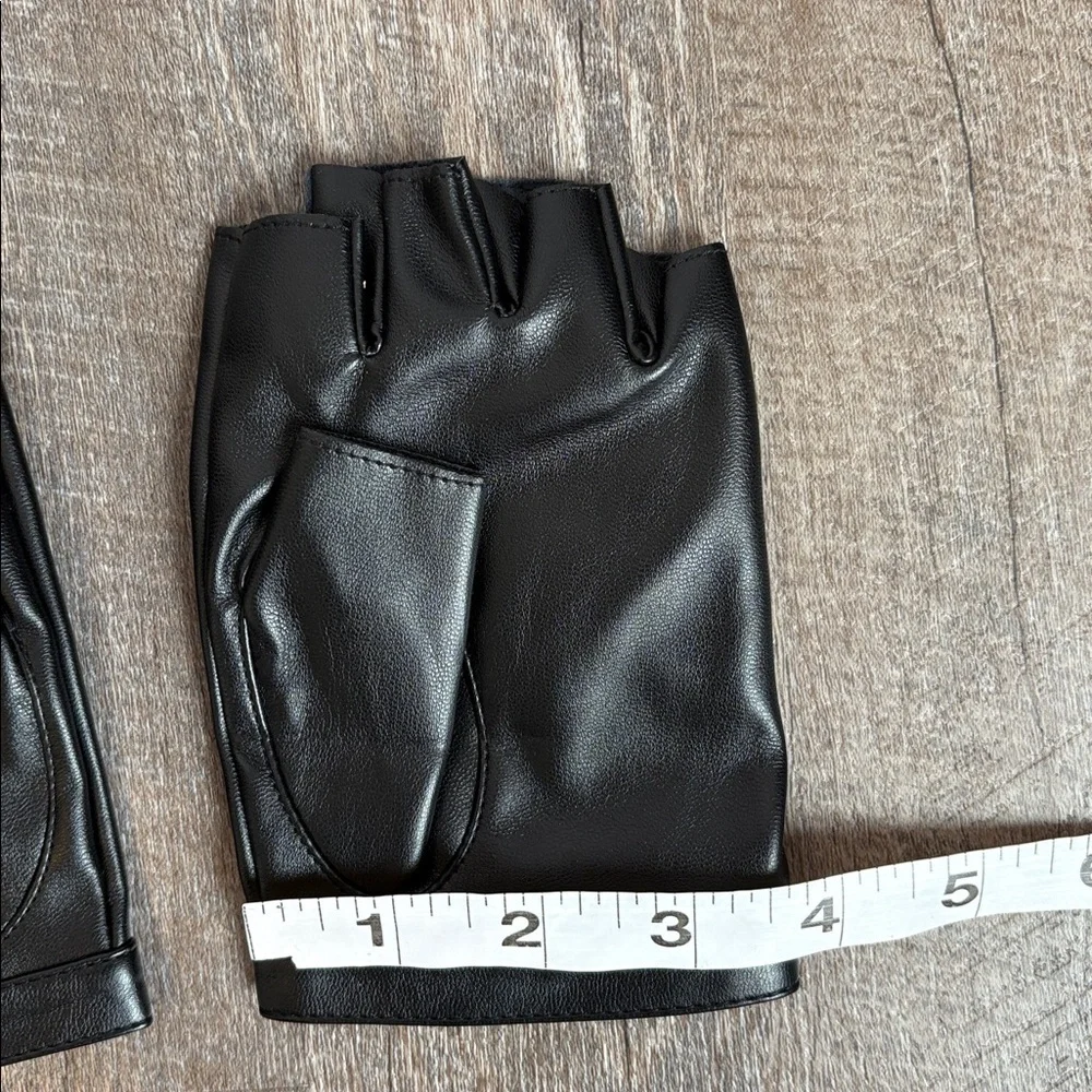 Kemimoto Faux Leather Black Fingerless Driving Gloves size S